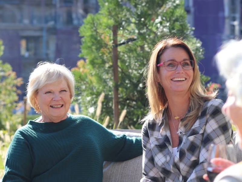 Senior woman asking questions