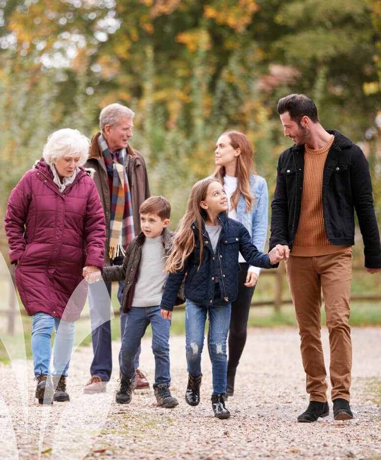Family walking together